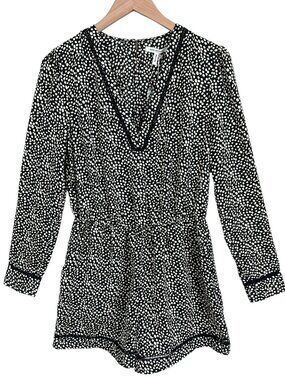 Avec Les Filles Polka Dot Lace Romper Playsuit SM